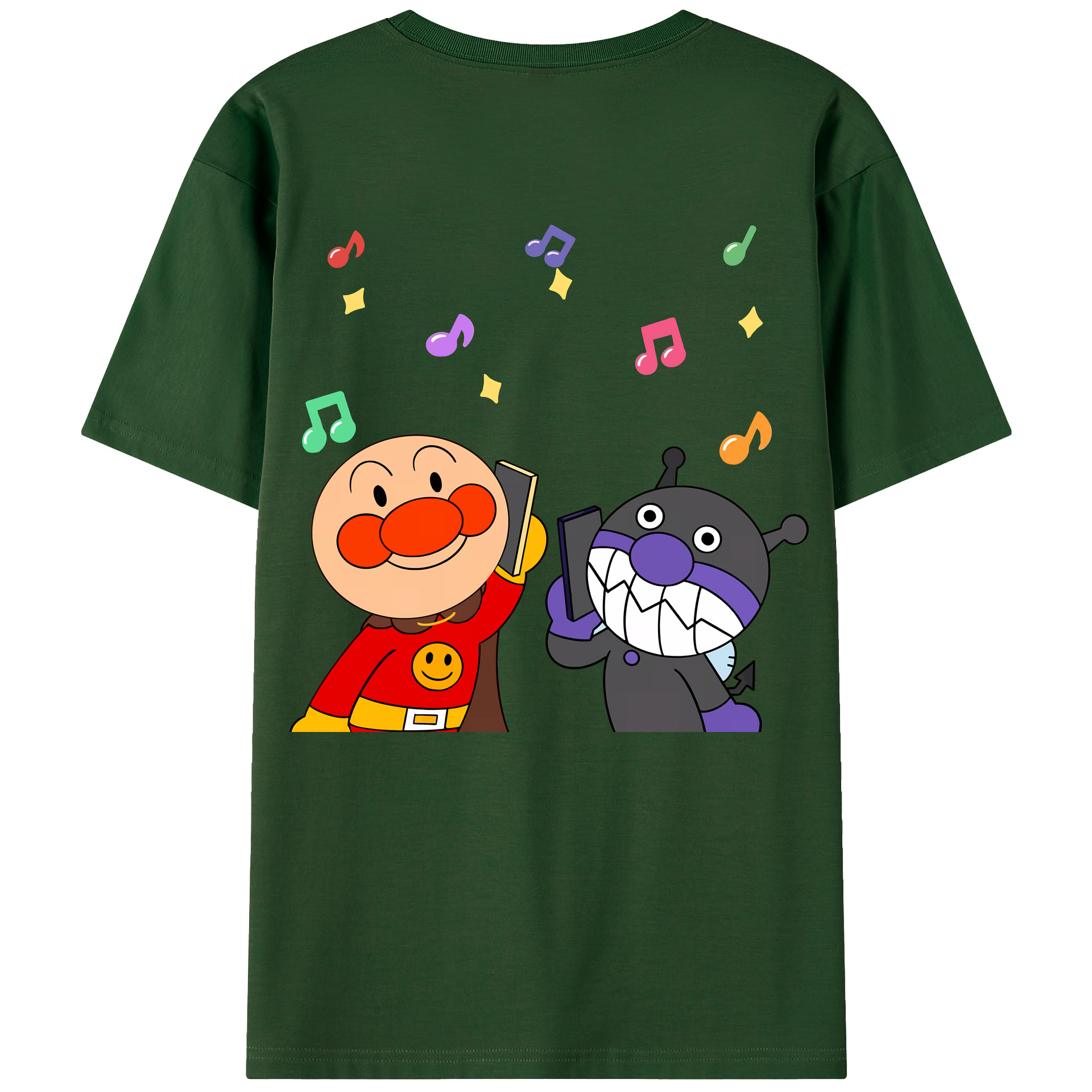 （画像用） アンパンマン Anpanman 綿100％半袖Tシャツ（背面プリント）